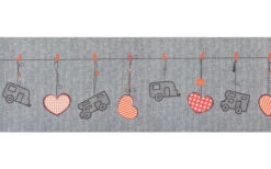 Arisol Teppich-Läufer Herzmotiv Grau