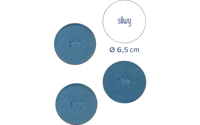 Silwy® Magnet-Pads 6,5 Cm 4er Set Blau 1 Silwy® Magnet-Pads 6,5 Cm 4er Set Blau