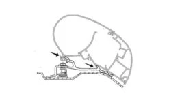 Dometic PR-Adapt Adapter Für Dachmarkisen PR 2000 Und PR 2500 4,0m -Camping im Freien 457443 3315962
