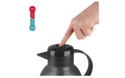 Emsa Isolierkanne Samba 1 Liter Himbeere Transluzent -Camping im Freien 460439 3304359 1