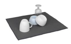 Wenko Mikrofaser Abtropfmatte Miko Grau -Camping im Freien 492272 3504779