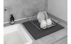 Wenko Mikrofaser Abtropfmatte Miko Grau -Camping im Freien 492443 3504803