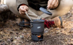 Esbit Trockenbrennstoff Kochset 3teilig Aluminium Mit Stand 585 Ml -Camping im Freien 511802 3344570