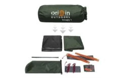 Origin Outdoors Snugly Kuppelzelt 1 Person -Camping im Freien 528651 3493432