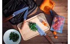 GSI Rakau Gourmet Messer Set Inklusive Schneidebrett Und Messerschärfer 7 Teilig -Camping im Freien 659280 4582203