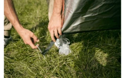 Vickywood Duschzelt Mit Regenhaube 100 Cm Schwarz -Camping im Freien 696239 4715339