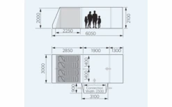 Dometic Rarotonga DA FTT 401 AIR LH Aufblasbares Driveaway Vorzelt 3 M Modell Links -Camping im Freien 707747 4801769