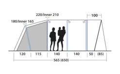 Outwell Avondale 6PA Tunnelzelt -Camping im Freien 748511 5008592
