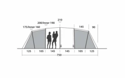 Easy Camp Huntsville Twin 800 Tunnelzelt Für 8 Personen -Camping im Freien 782501 5172614