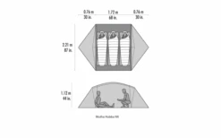 MSR Mutha Hubba NX V2 3 Personen Weiß -Camping im Freien 819866 5300270